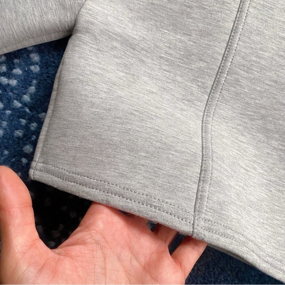 🐚 ZARA GREY SHORT SLEEVE PLUSH LOOSE FIT CROPPED WORKOUT TOP! - Picture 7 of 16